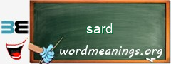 WordMeaning blackboard for sard